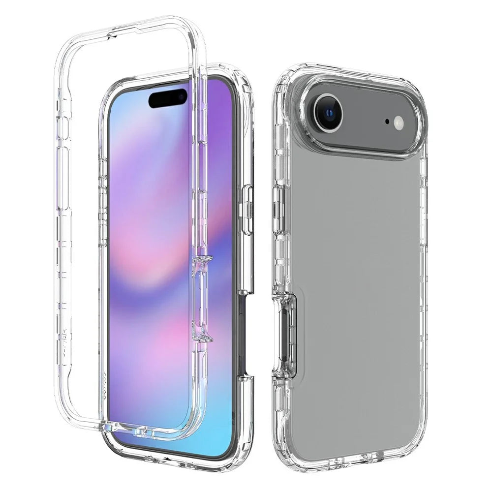 For iPhone Air Case PC + TPU Gradient Color Mobile Phone Cover - Transparent - 1