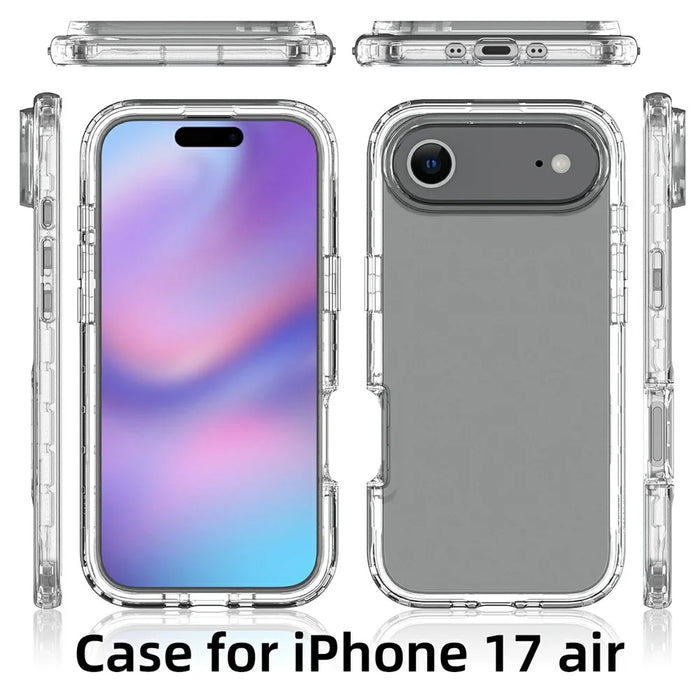 For iPhone Air Case PC + TPU Gradient Color Mobile Phone Cover - Transparent - 6