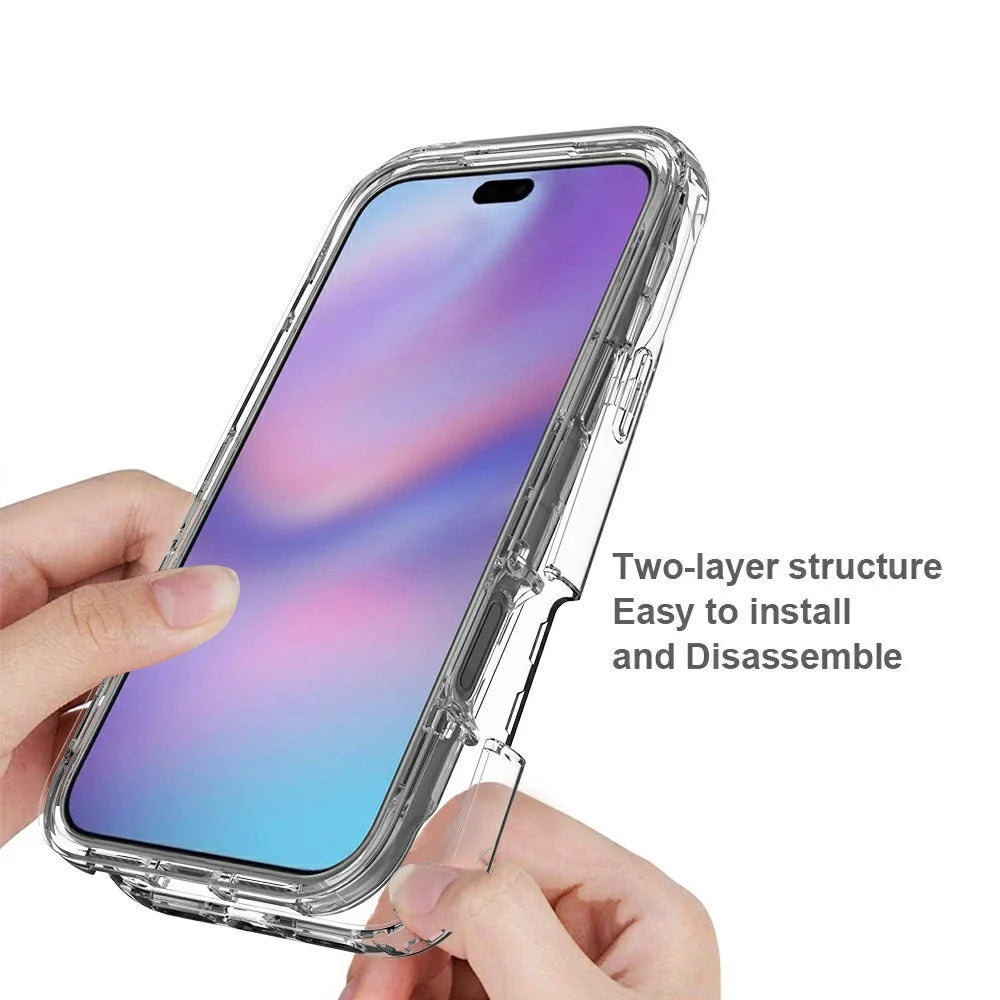 For iPhone 18 Pro Max / 17 Pro Max Case PC + TPU Gradient Color Mobile Phone Cover - Transparent - 3