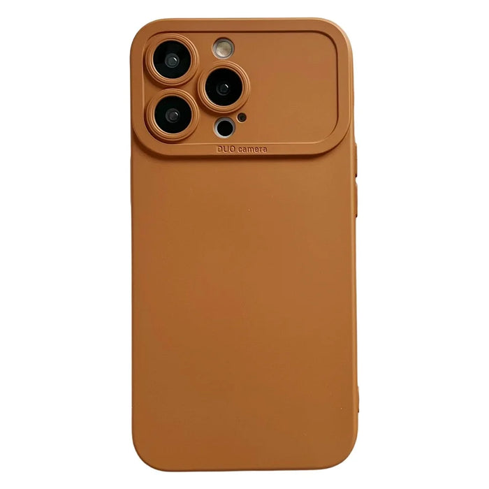 YCADEN For iPhone 13 Pro Case Precision Cutout TPU Protective Phone Cover - Brown - 1