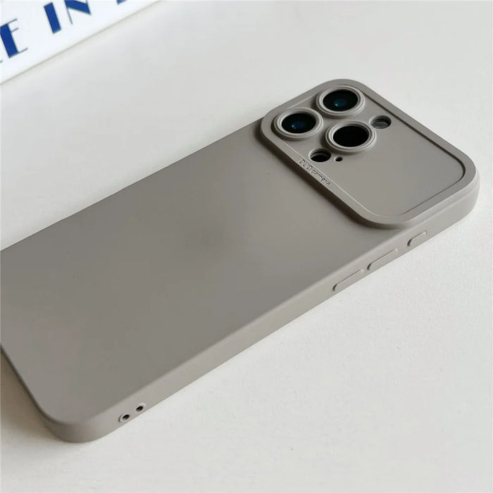 YCADEN For iPhone 16 Pro Max Case Precision Cutout TPU Protective Phone Cover - Titanium Grey - 5