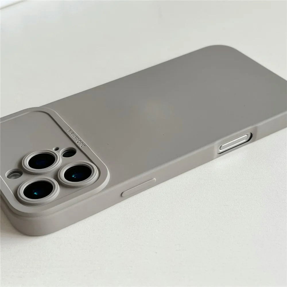 YCADEN For iPhone 16 Pro Case Precision Cutout TPU Protective Phone Cover - Titanium Grey - 4