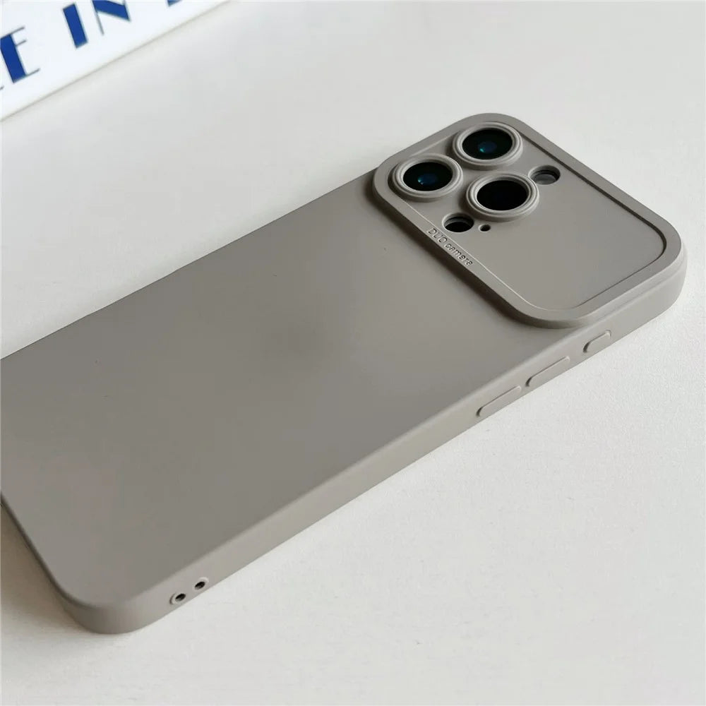 YCADEN For iPhone 16 Pro Case Precision Cutout TPU Protective Phone Cover - Titanium Grey - 5