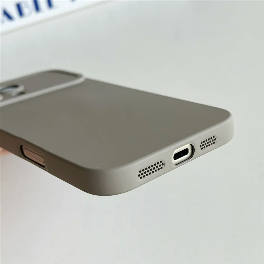 YCADEN For iPhone 16 Pro Case Precision Cutout TPU Protective Phone Cover - Titanium Grey - 6
