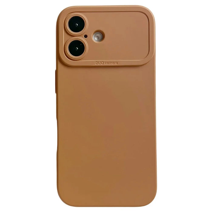 YCADEN For iPhone 16 Plus Case Precision Cutout TPU Protective Phone Cover - Brown - 1