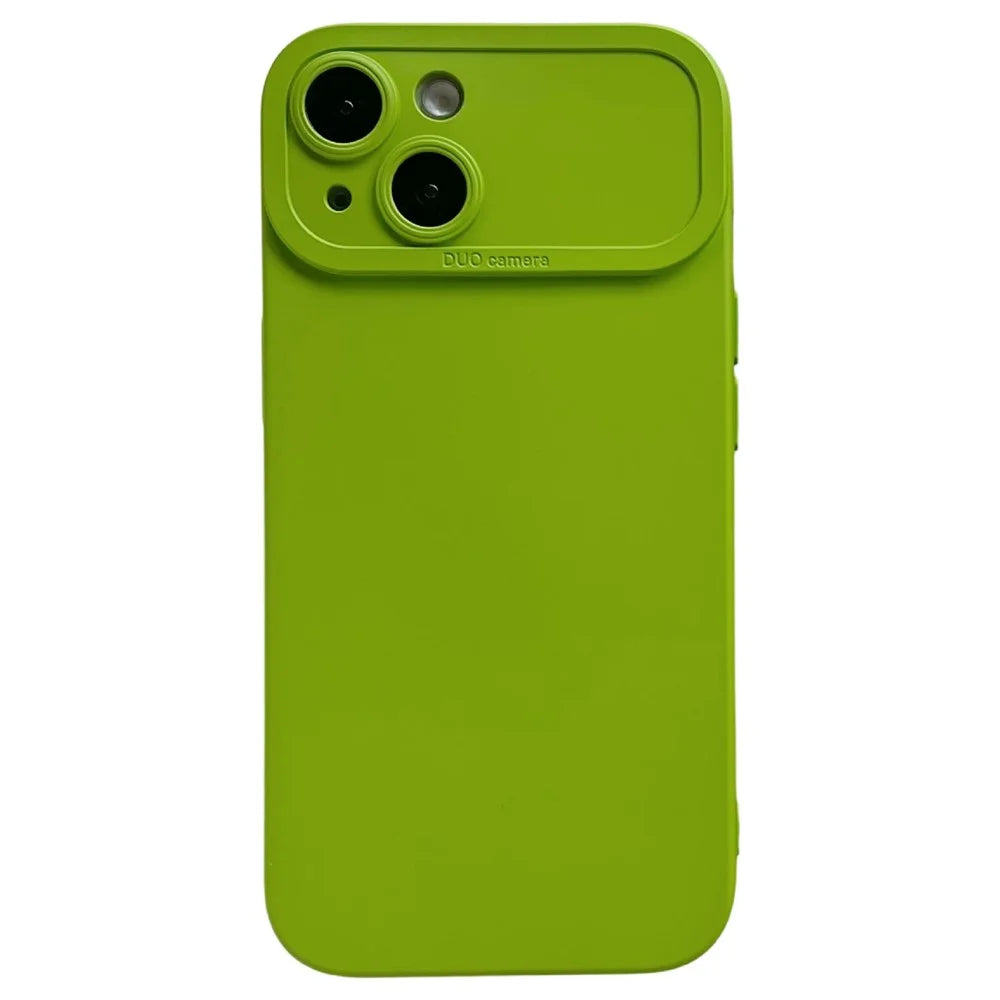 YCADEN For iPhone 15 Case Precision Cutout TPU Protective Phone Cover - Green - 1