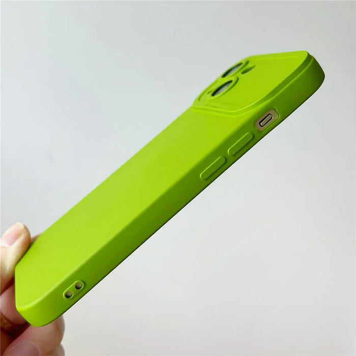 YCADEN For iPhone 14 Plus Case Precision Cutout TPU Protective Phone Cover - Green - 4