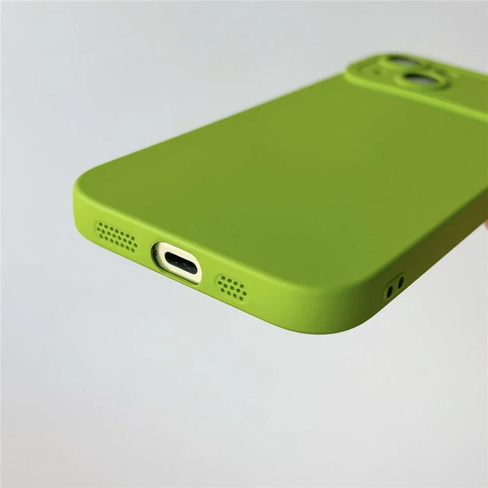 YCADEN For iPhone 14 Plus Case Precision Cutout TPU Protective Phone Cover - Green - 6