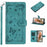 For iPhone 16 Pro Max Case Garden Imprinted PU Leather Wallet Phone Cover with Wrist Strap - Green - 2