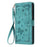 For iPhone 16 Pro Max Case Garden Imprinted PU Leather Wallet Phone Cover with Wrist Strap - Green - 5