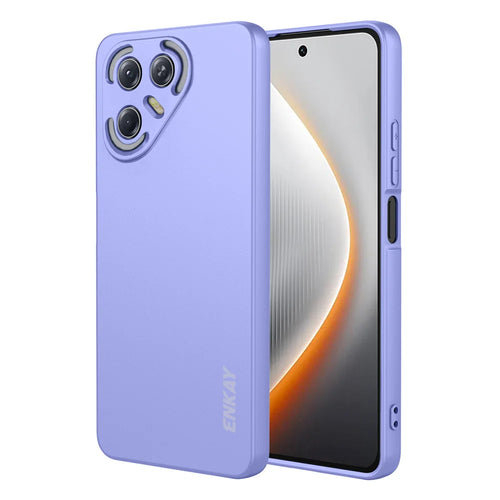ENKAY HAT PRINCE For TECNO Pova 7 5G Silicone Case   Straight Edge Cell Phone Back Cover - Purple - 1