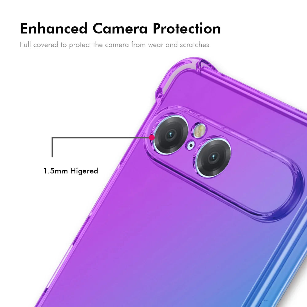 ENKAY For Sony Xperia 10 VII TPU Case  Thickened Four Corner Drop-proof Phone Back Cover - Purple / Blue - 4