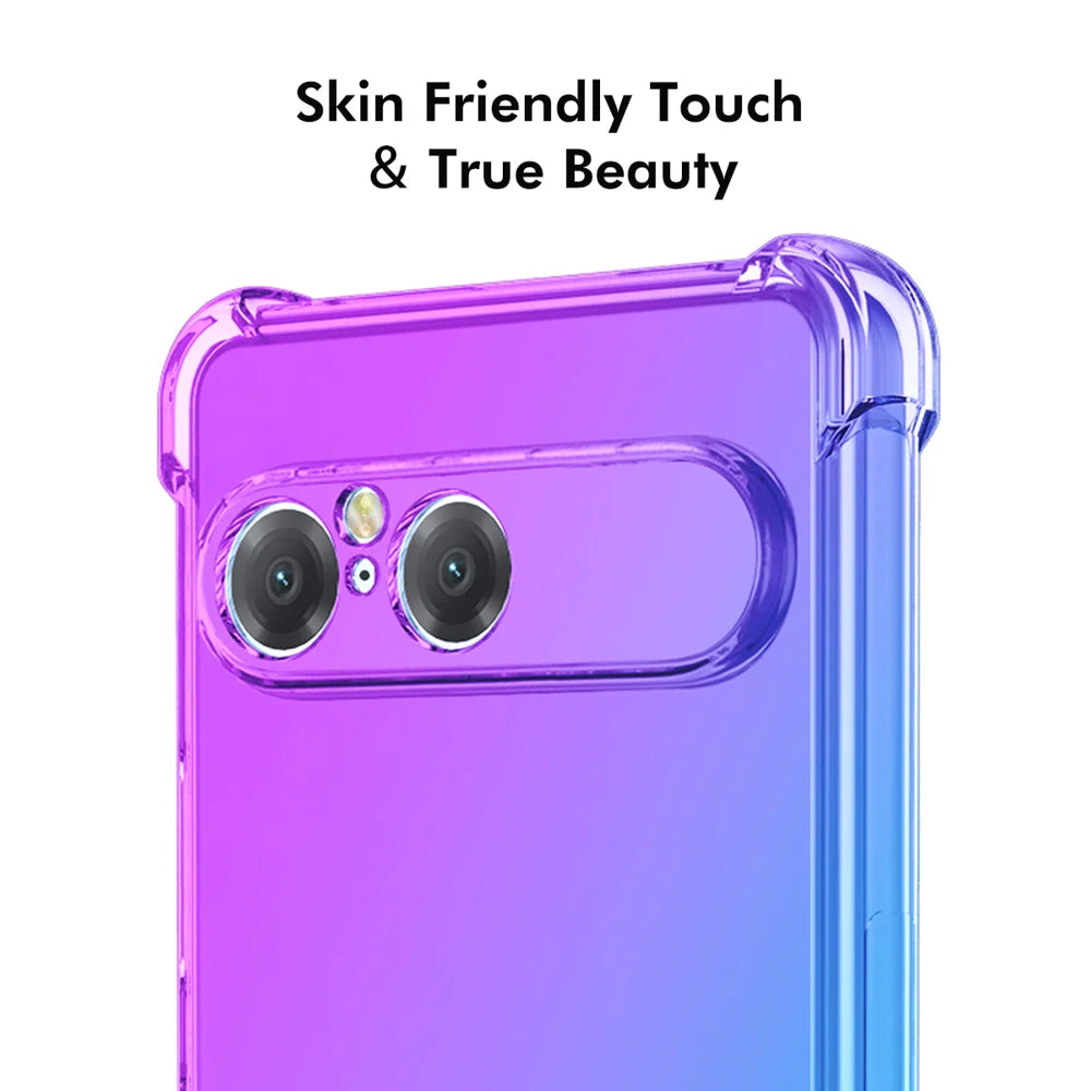 ENKAY For Sony Xperia 10 VII TPU Case  Thickened Four Corner Drop-proof Phone Back Cover - Purple / Blue - 5