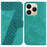For Realme 15T 5G Stand Case 7-Shaped Pattern Imprint Leather Phone Cover with Strap - Green - 1