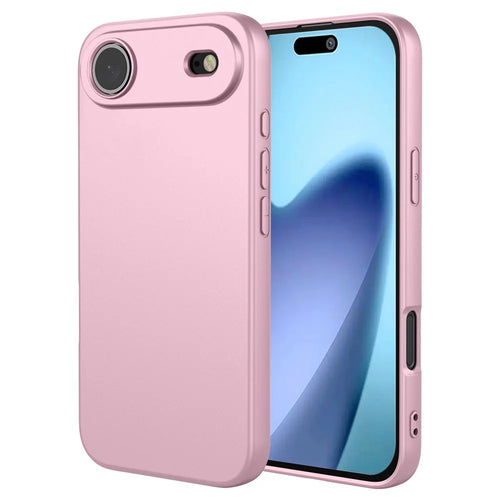 For iPhone Air Case Liquid Silicone Feel Soft TPU Protective Phone Cover - Pink - 1
