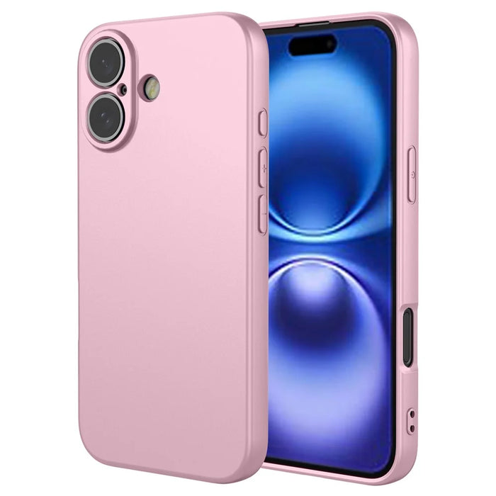 For iPhone 17 Case Liquid Silicone Feel Soft TPU Protective Phone Cover - Pink - 1