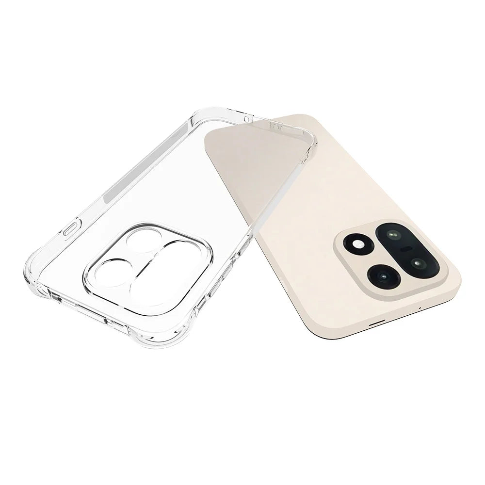 WANLONFENG For OnePlus 15 5G TPU Case  WL2 Series 2.0mm Phone Cover with 2Pcs Tempered Glass Films - Transparent - 5