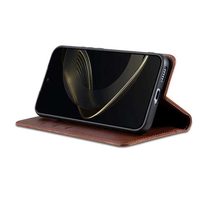 AZNS For vivo V60 Lite 5G Case Cowhide Texture PU Leather Wallet Phone Cover - Coffee - 3