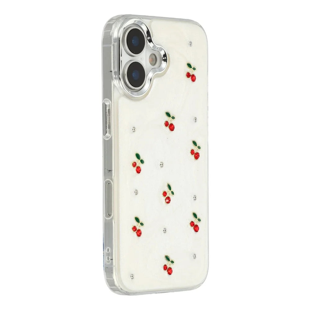 For iPhone 17 Case 3D Epoxy Cherry Design Soft TPU Back Cover - 1