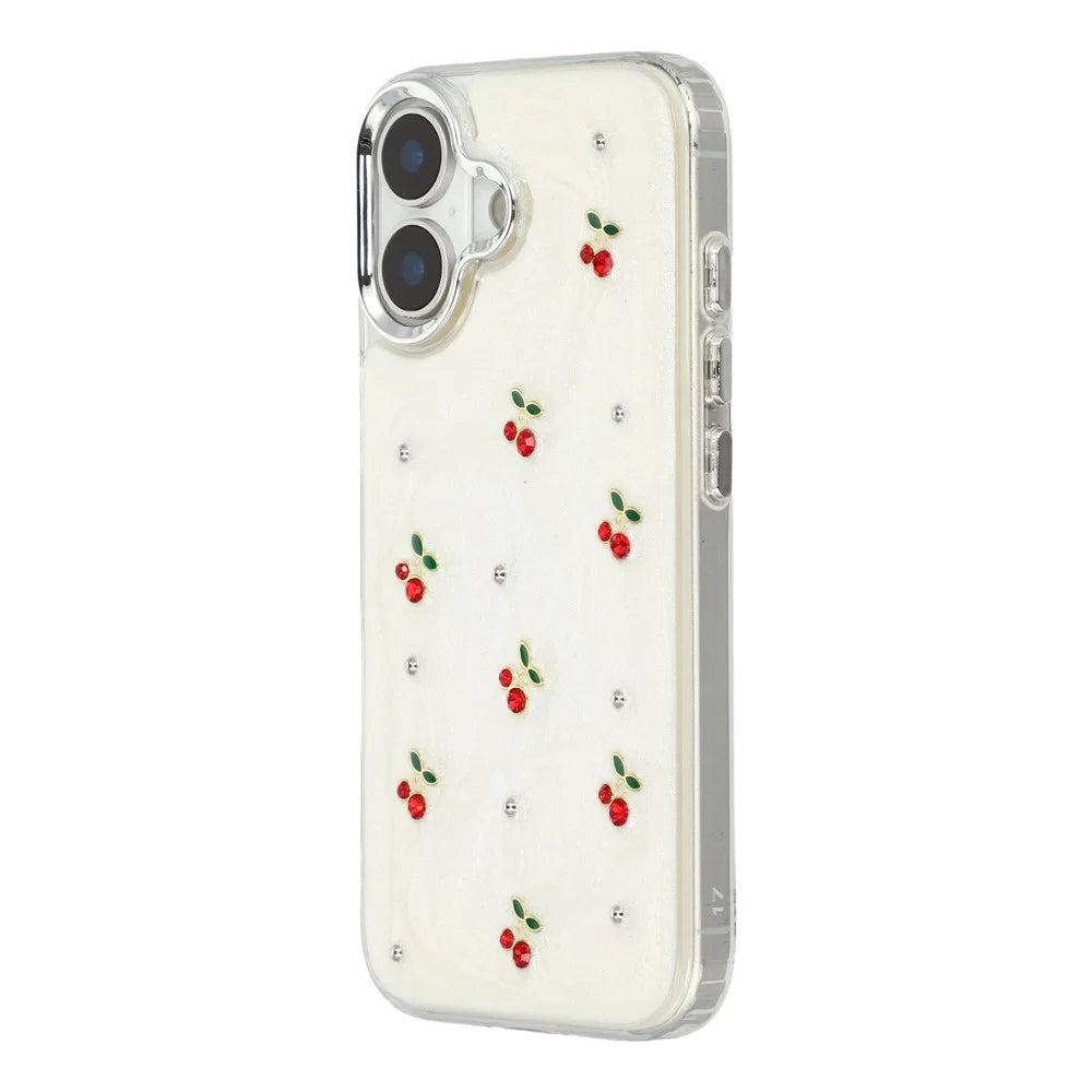 For iPhone 17 Case 3D Epoxy Cherry Design Soft TPU Back Cover - 4