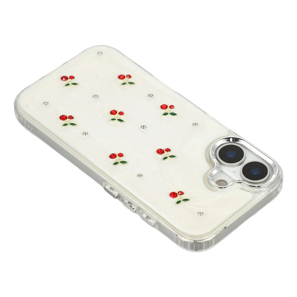 For iPhone 17 Case 3D Epoxy Cherry Design Soft TPU Back Cover - 5