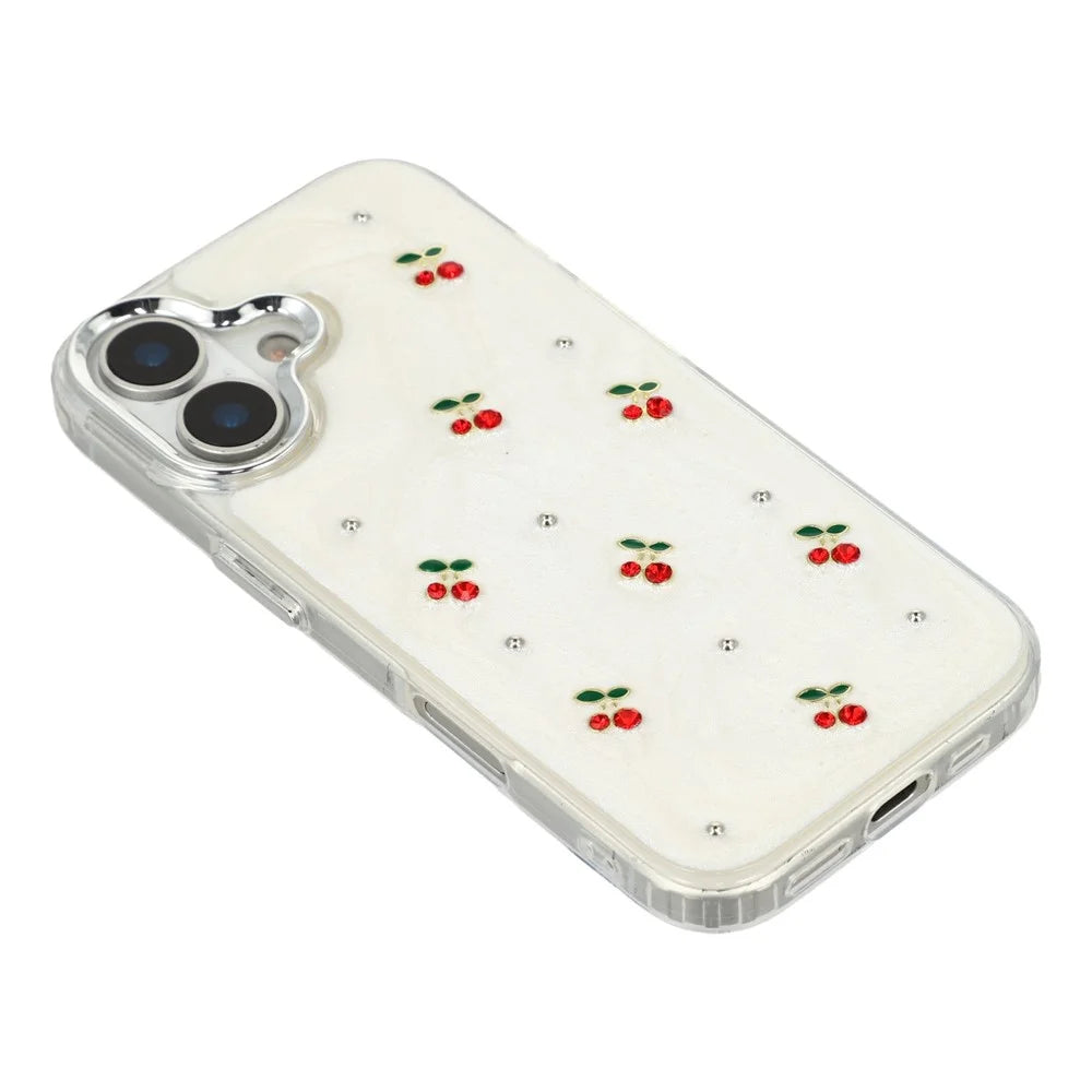 For iPhone 17 Case 3D Epoxy Cherry Design Soft TPU Back Cover - 6