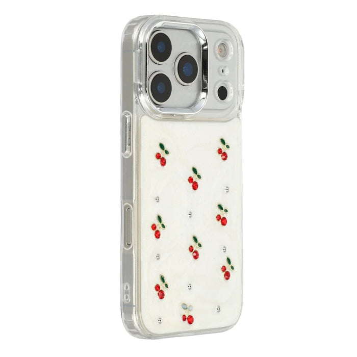 For iPhone 17 Pro Max Case 3D Epoxy Cherry Design Soft TPU Back Cover - 1