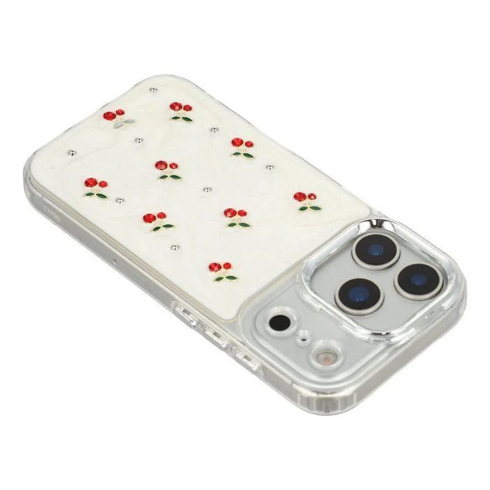 For iPhone 17 Pro Max Case 3D Epoxy Cherry Design Soft TPU Back Cover - 6