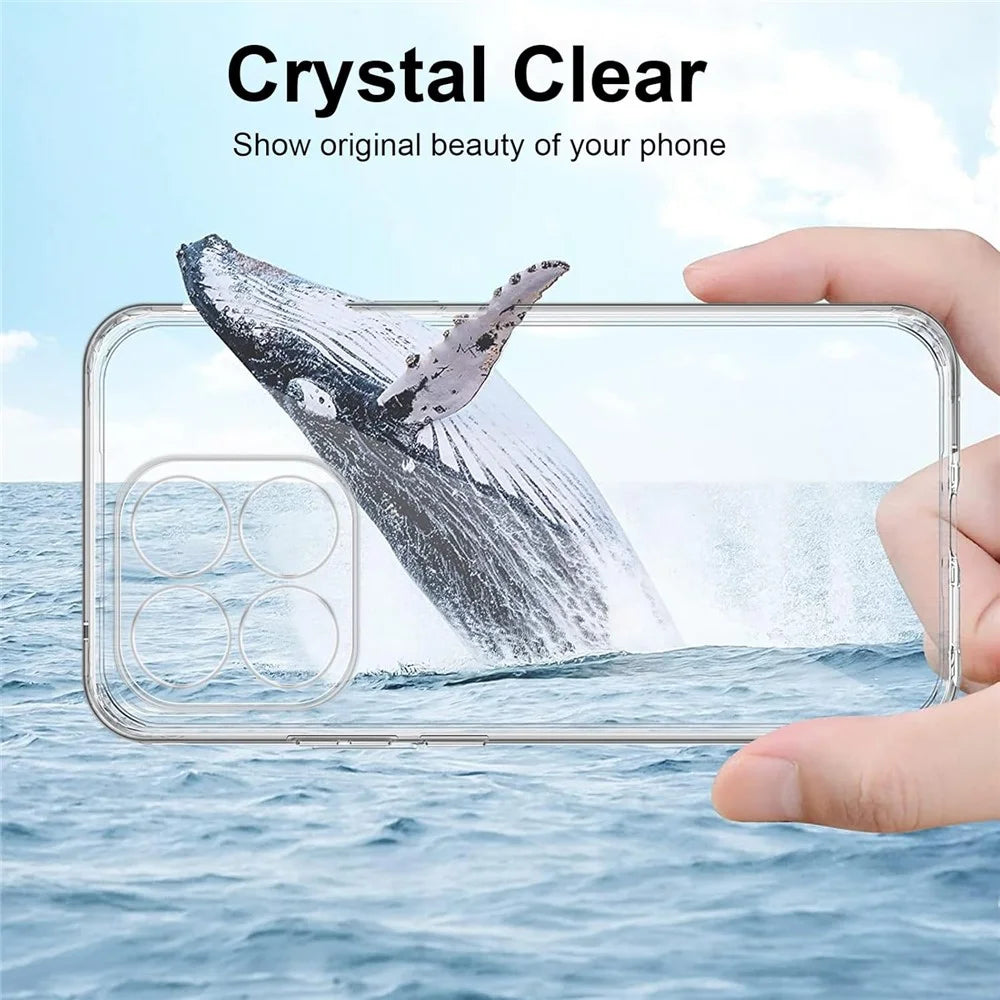 For Xiaomi 15T Clear TPU Anti-Scratch Phone Case + 2.5D Arc Edge Screen Protector - 2