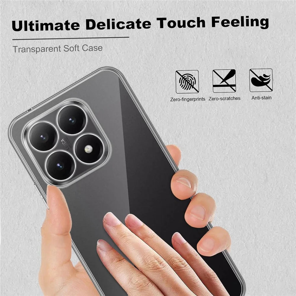 For Xiaomi 15T Clear TPU Anti-Scratch Phone Case + 2.5D Arc Edge Screen Protector - 5