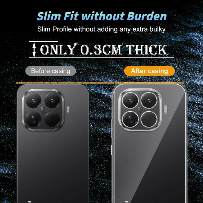 For Xiaomi 15T Pro Clear TPU Anti-Scratch Phone Case + 2.5D Arc Edge Screen Protector - 6