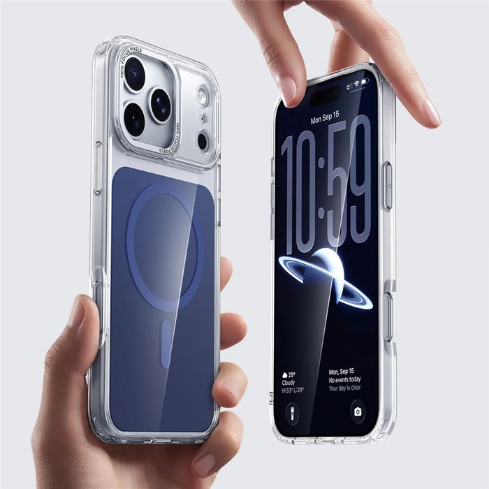 For iPhone 18 Pro / 17 Pro Case Compatible with MagSafe TPU Acrylic Phone Back Cover - Blue - 2