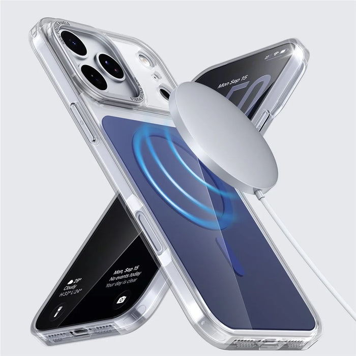 For iPhone 18 Pro / 17 Pro Case Compatible with MagSafe TPU Acrylic Phone Back Cover - Blue - 3