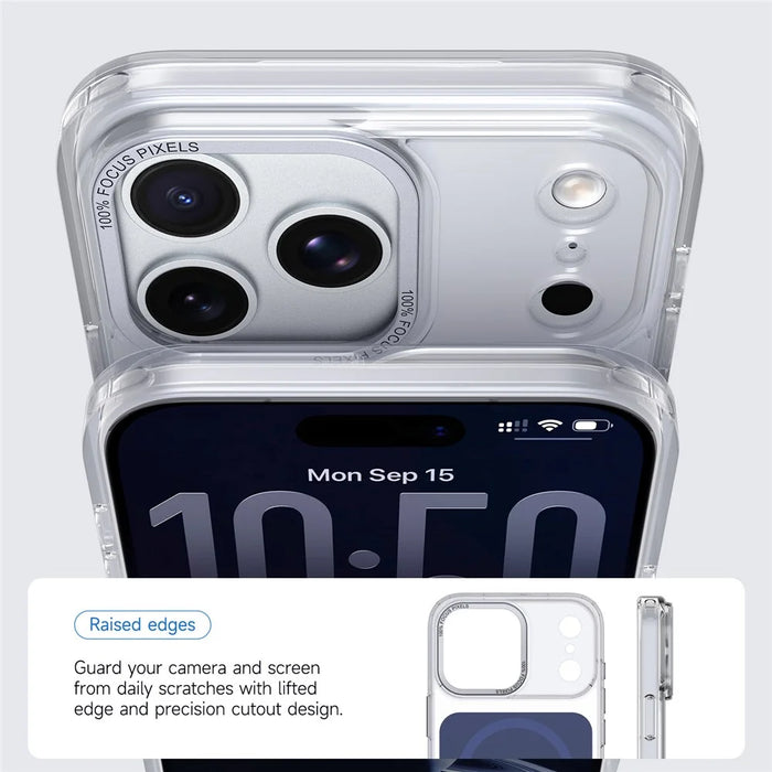 For iPhone 18 Pro / 17 Pro Case Compatible with MagSafe TPU Acrylic Phone Back Cover - Blue - 4