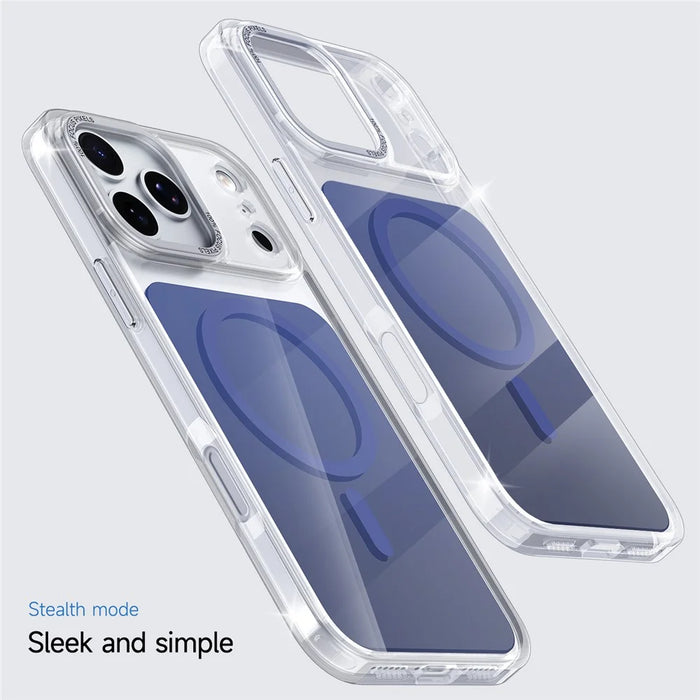 For iPhone 18 Pro / 17 Pro Case Compatible with MagSafe TPU Acrylic Phone Back Cover - Blue - 5