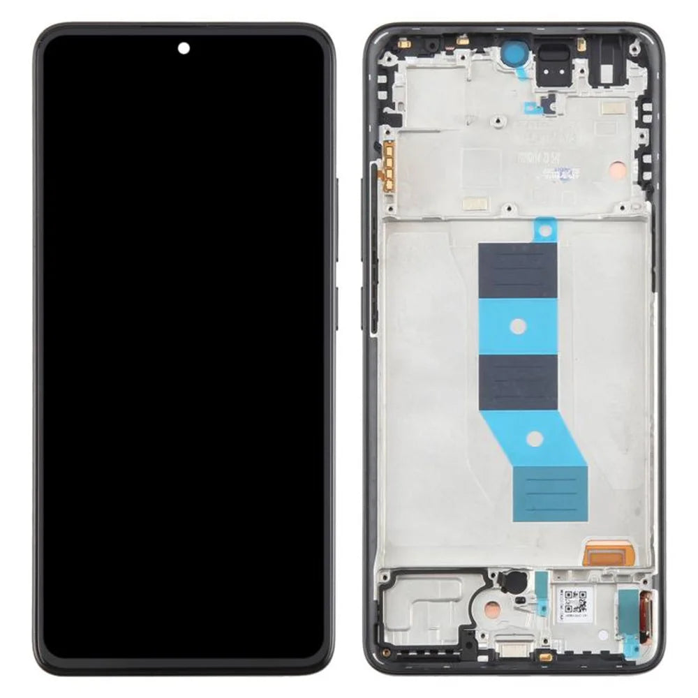 For Xiaomi Poco M7 Pro 5G OEM Grade S AMOLED Screen and Digitizer Assembly + Frame (Without Logo) - Black - 1