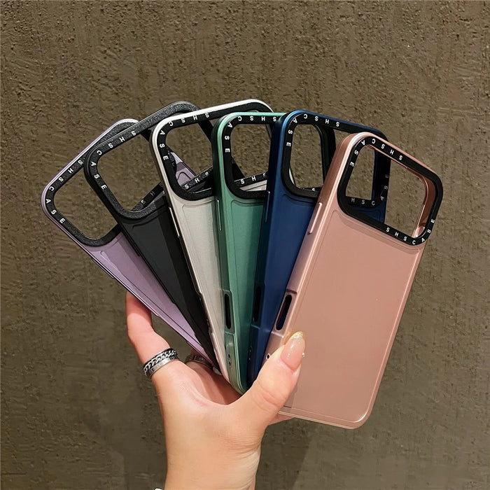 For iPhone 18 Pro Max / 17 Pro Max Case Black Lens Frame Metal Paint Finish PC + TPU Phone Back Cover - Black - 7