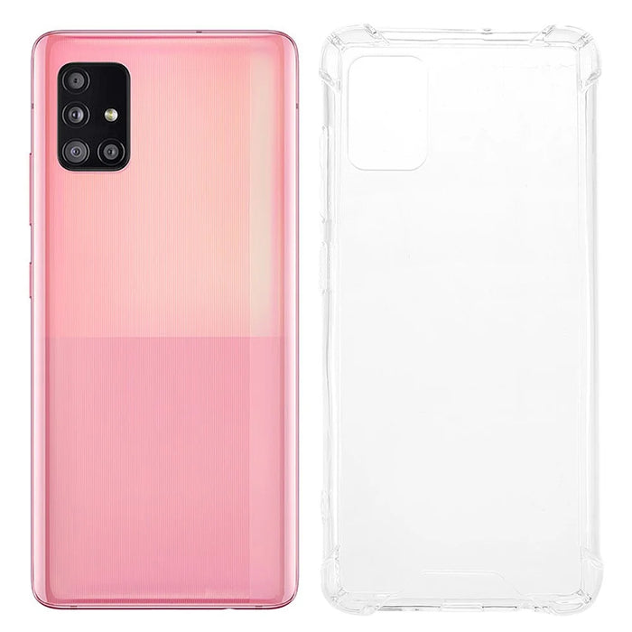 For Samsung Galaxy A51 5G SM-A516 Case Reinforced Corners Acrylic + TPU Clear Phone Cover - 1