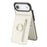 For iPhone Air Case Zipper RFID Blocking Retro Leather + TPU Phone Cover with Kickstand - White - 1