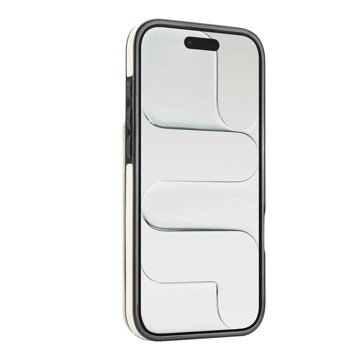For iPhone Air Case Zipper RFID Blocking Retro Leather + TPU Phone Cover with Kickstand - White - 3