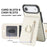 For iPhone Air Case Zipper RFID Blocking Retro Leather + TPU Phone Cover with Kickstand - White - 6