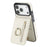 For iPhone 17 Pro Max Case Zipper RFID Blocking Retro Leather + TPU Phone Cover with Kickstand - White - 1