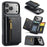DG.MING M5 Series For iPhone 18 Pro Max / 17 Pro Max Case Detachable Magnetic Leather Phone Cover with Card Slots - Black - 1