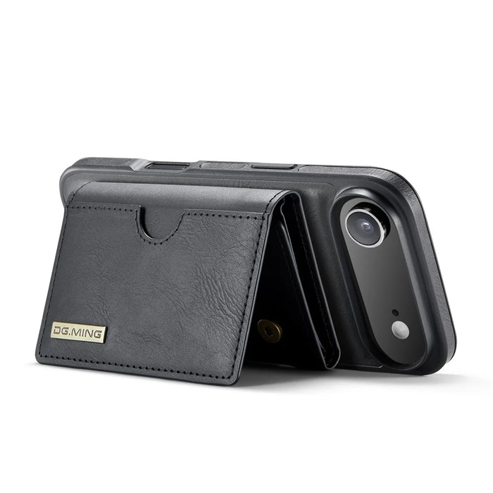 DG.MING M6 Series For iPhone Air Case Magnetic Wallet PU + PC + TPU Phone Cover - Black - 4