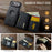 DG.MING M6 Series For iPhone Air Case Magnetic Wallet PU + PC + TPU Phone Cover - Black - 6