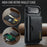 DG.MING M6 Series For iPhone Air Case Magnetic Wallet PU + PC + TPU Phone Cover - Black - 7