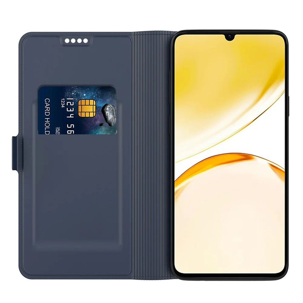 For Realme 15T 5G Case Shockproof TPU Inner Shell Leather Phone Cover Card Slot - Blue - 2