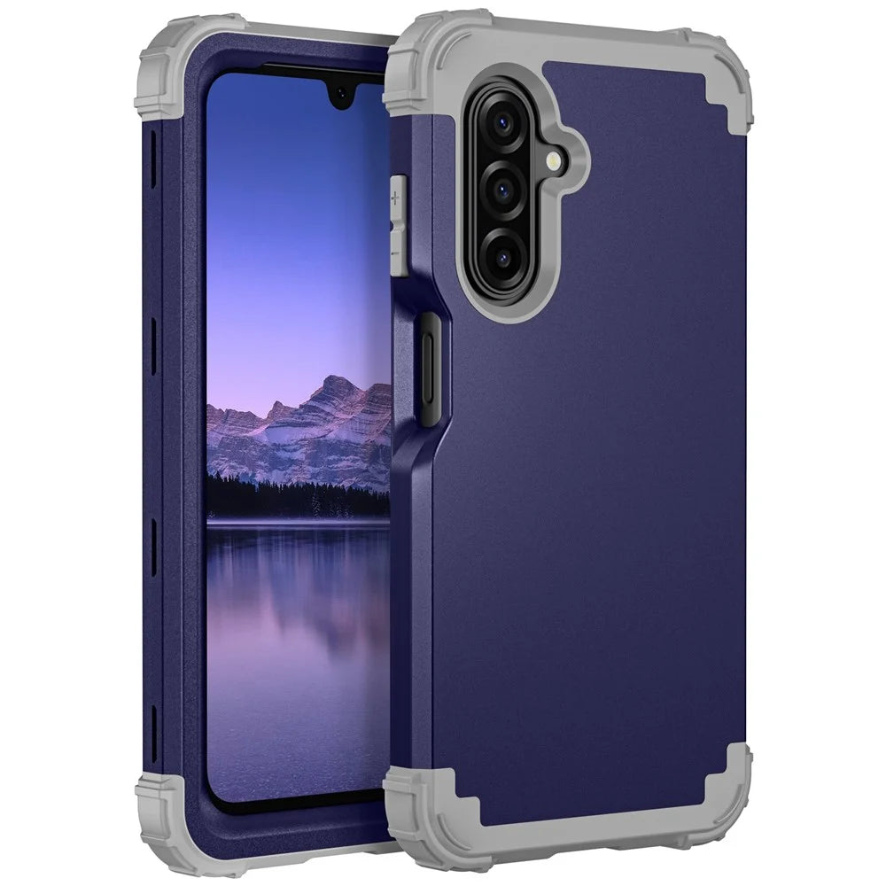 For Samsung Galaxy A18 5G / A18 4G / A17 5G / A17 4G Case Shockproof PC + TPU Phone Back Cover - Navy Blue - 1