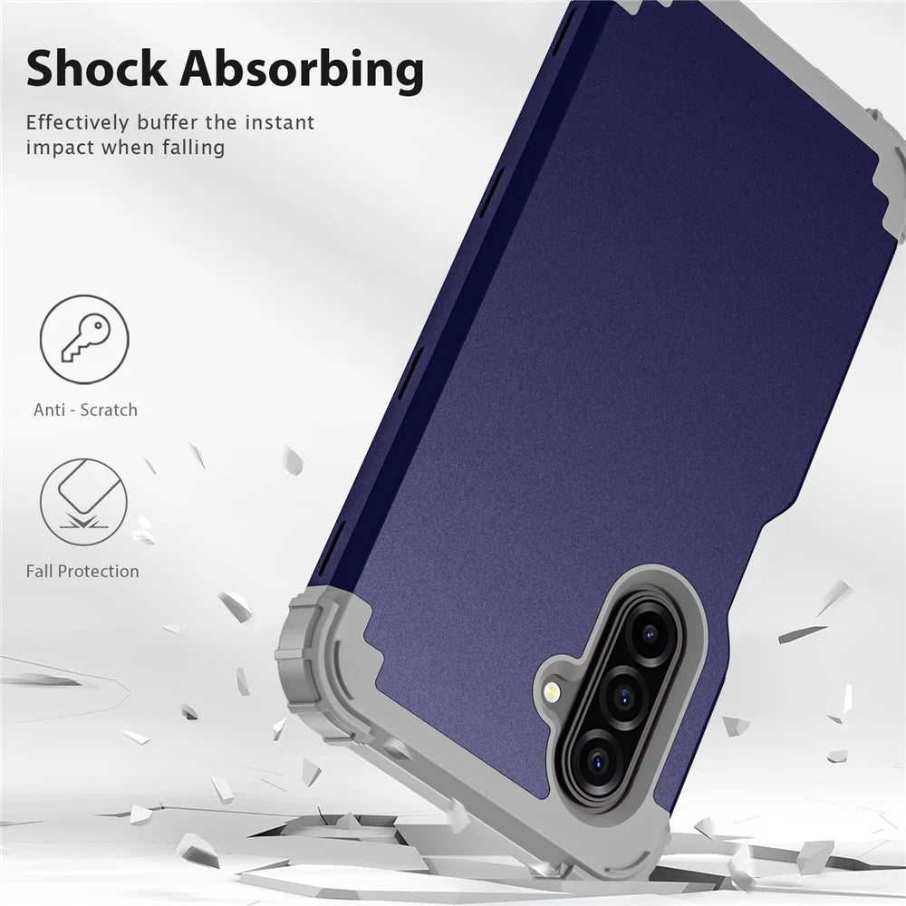 For Samsung Galaxy A18 5G / A18 4G / A17 5G / A17 4G Case Shockproof PC + TPU Phone Back Cover - Navy Blue - 3
