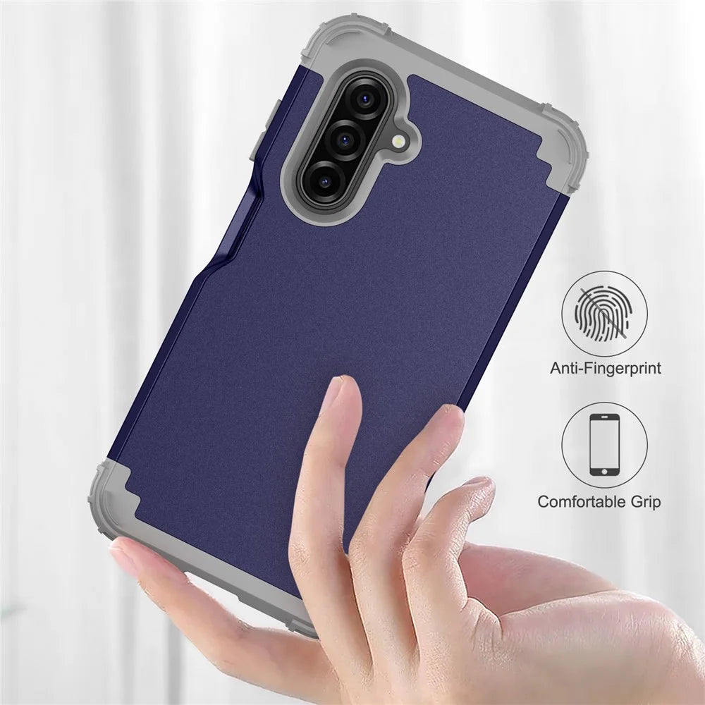 For Samsung Galaxy A18 5G / A18 4G / A17 5G / A17 4G Case Shockproof PC + TPU Phone Back Cover - Navy Blue - 6